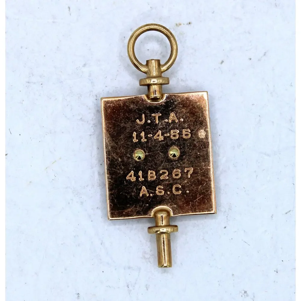 1955 University of Idaho Gold Filled Enamel Watch Fob